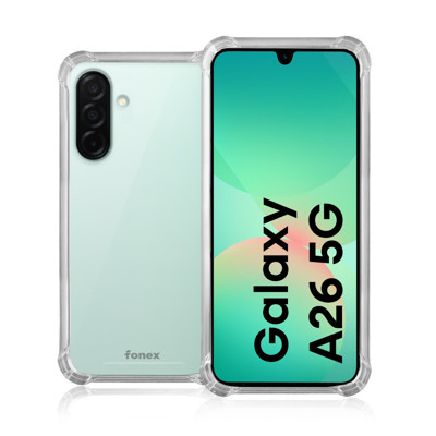 Immagine di Fonex cover Mols Basic antiurto per Samsung Galaxy A26 5G con angoli e retro rinforzati |Trasparente