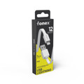 Immagine di Fonex cavo piatto carica e dati 12W USB to Lightning | 1.5 m | Bianco