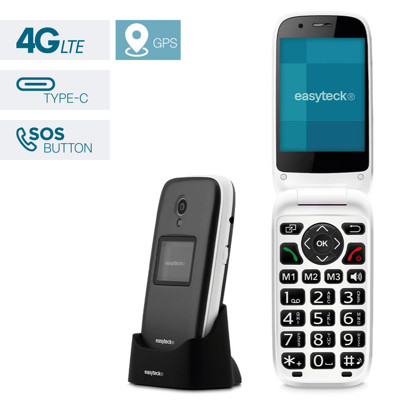 Immagine di Easyteck telefono cellulare senior S400 LIte 4G VoLTE | Nero