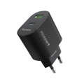 Immagine di Fonex caricatore da rete 20W con porta USB + Type-C (PD) | GaN|  Nero