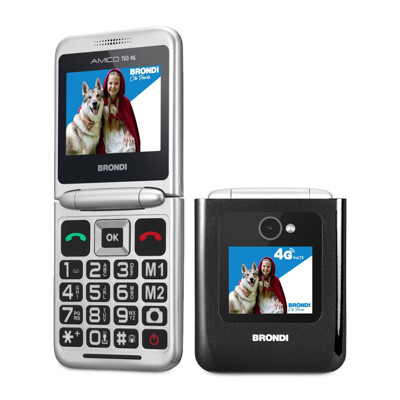 Immagine di Brondi telefono cellulare senior Amico Tuo 4G Dual sim | Nero