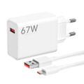 Immagine di Caricatore Xiaomi 67W HyperCharge Combo + Cavo Usb\Type-C | Bianco