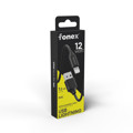 Immagine di Fonex cavo carica e dati 10W USB to Lightning | 1.5 m | Nero