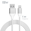 Immagine di Fonex cavo carica e dati 12W in tessuto ultraresistente USB to Lightning | 1 m | Bianco