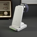 Immagine di Fonex caricatore wireless 3 in 1 dock station | Bianco