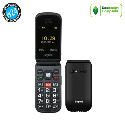 Immagine di Beghelli telefono cellulare Salvalavita senior flip SLV 15N ECO Dual | Grigio