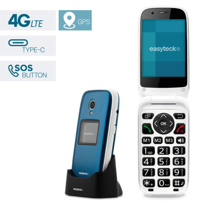 Picture of Easyteck senior mobile phone S400 Lite 4G VoLTE | Blu