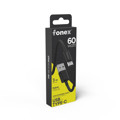 Picture of Fonex charge and data cable 60W ultra-strong fabric USB to Type-C | 3 m | Black