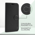 Immagine di Fonex custodia a libro Identity in similpelle per Apple iPhone Xr | Nero