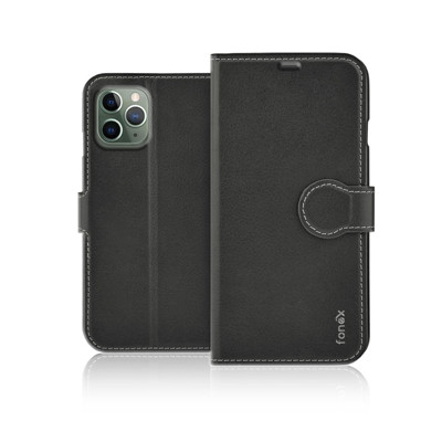 Picture of Fonex Identity bookcase in leatherette for Apple iPhone 11 Pro | Black