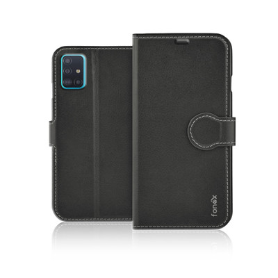 Picture of Fonex Identity bookcase in leatherette for Samsung Galaxy A51 | Black