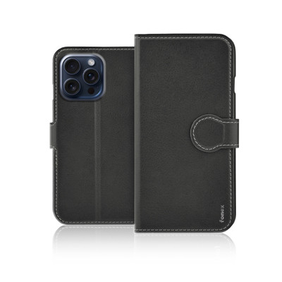 Picture of Fonex Identity bookcase in leatherette for Apple iPhone 15 Pro | Black