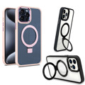 Picture of Fonex Mag Stand case with magnet and holder for Apple iPhone 15 Pro | Pink border
