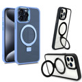 Picture of Fonex Mag Stand case with magnet and holder for Apple iPhone 15 Pro | Light Purple border
