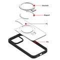 Picture of Fonex Mag Stand case with magnet and holder for Apple iPhone 15 Pro | Light Purple border
